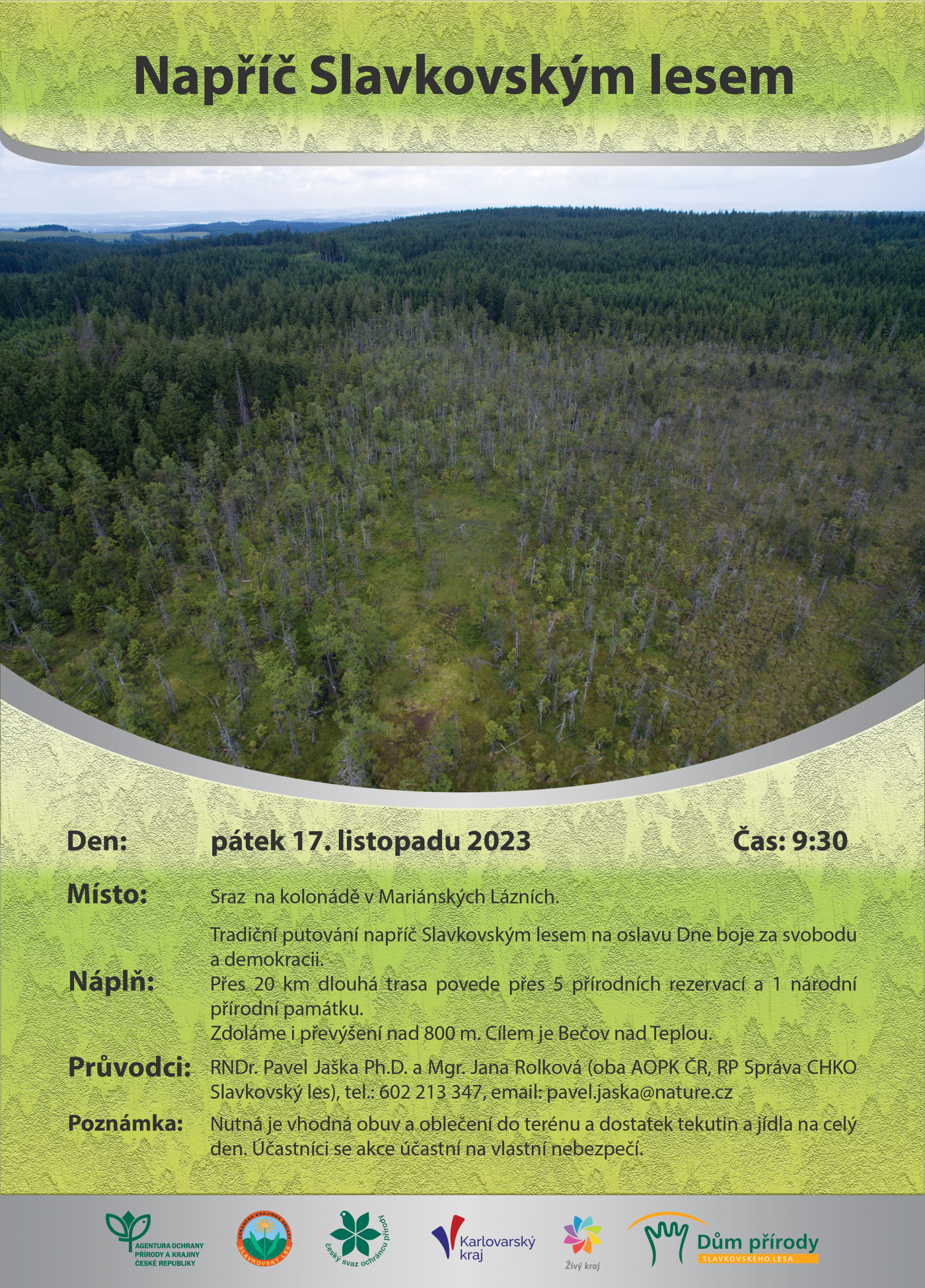 Plakát - Napříč Slavkovským lesem 2023